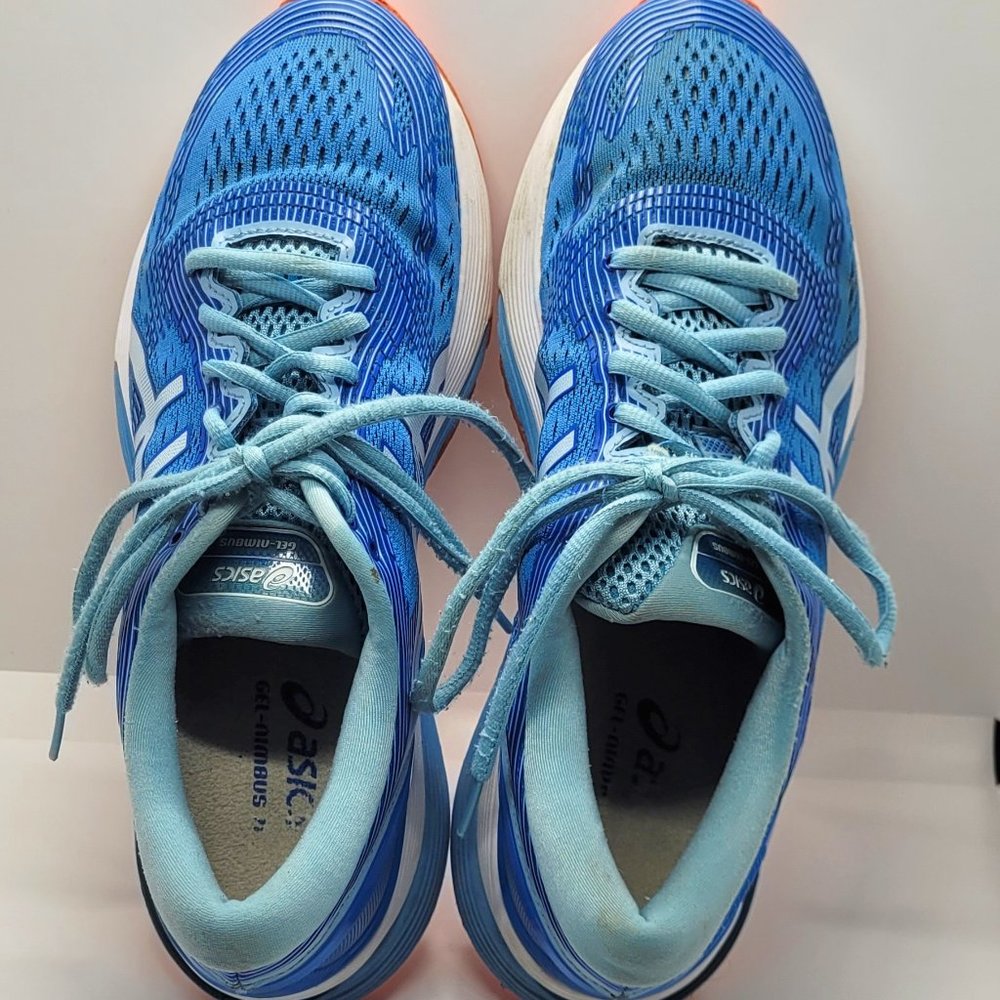 Asics Gel Nimbus 21 FlyteFoam Blue Running Shoes Women's Size USA 10.5